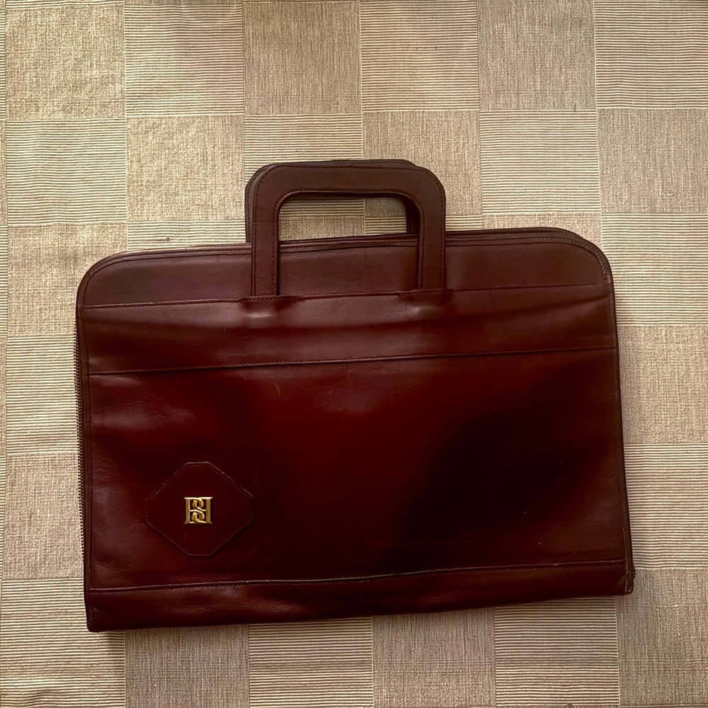 Borelli leather briefcase